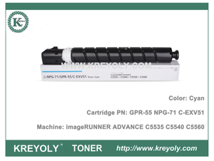 NPG71 GPR55 C-EXV51 Toner Cartridge for imageRunner ADVANCE C5560 C5550 C5540 C5535 